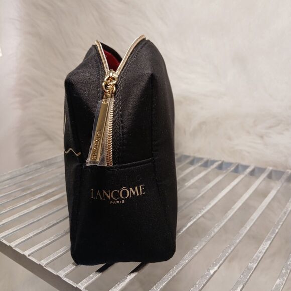 LANCOME PARIS MAKEUP BAG LASH OUT LOUD BLACK W/ GOLD WRITING MEDIUM W/ NO STRAPS - Picture 4 of 13